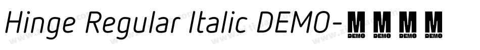 Hinge Regular Italic DEMO字体转换